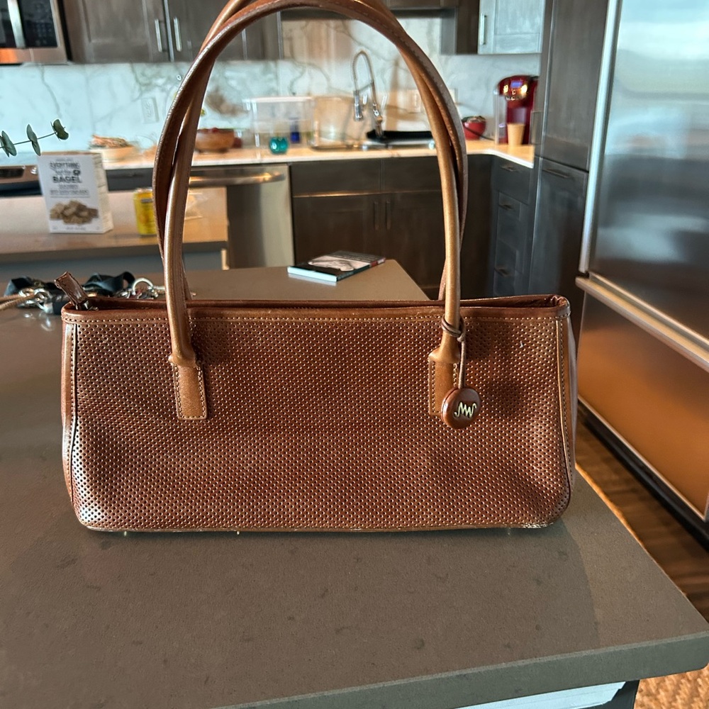 Monsac Copper Textured Shoulder Bag